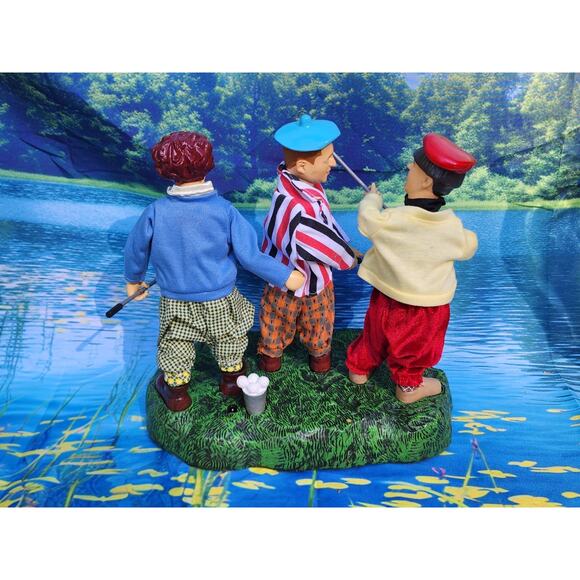 2002 The Three Stooges Animated Golf Academy Scene Collectible In Box Gemmy - Picture 2 of 4